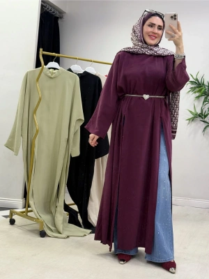 Tasarım Tam Boy Tunik Mürdüm