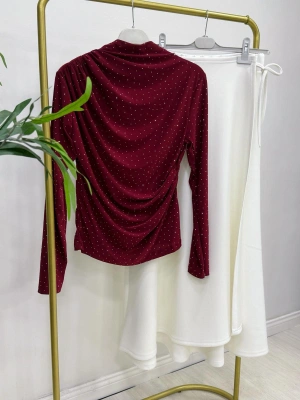 Taşlı Candy Body Bordo