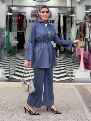 Tencel Kot Takım Açık Renk