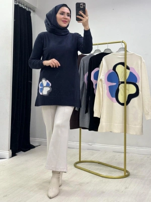 Triko Tunik Lacivert