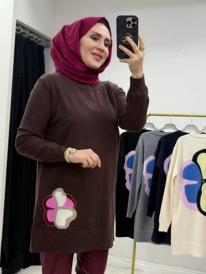 Triko Tunik Kahverengi