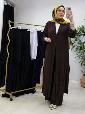 Yeni Sezon Abaya Takım Kahverengi