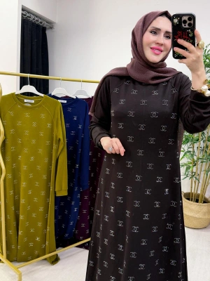 Yeni Sezon Chanel Elbise Kahverengi