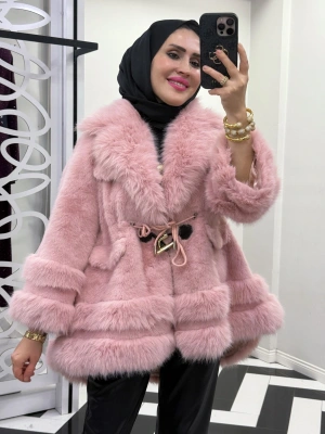 Yeni Sezon İthal Kürk Pembe