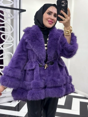 Yeni Sezon İthal Kürk Mor