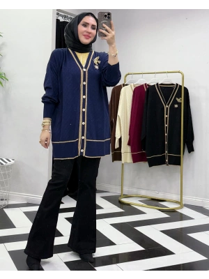 Yeni Sezon Merserize Hırka Lacivert