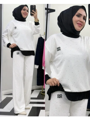 Yeni Sezon Mıu Taşlı Takım Beyaz