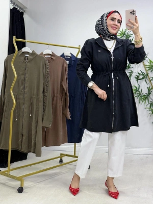 Yeni Sezon Modal Kumaş Kap Modeli Siyah