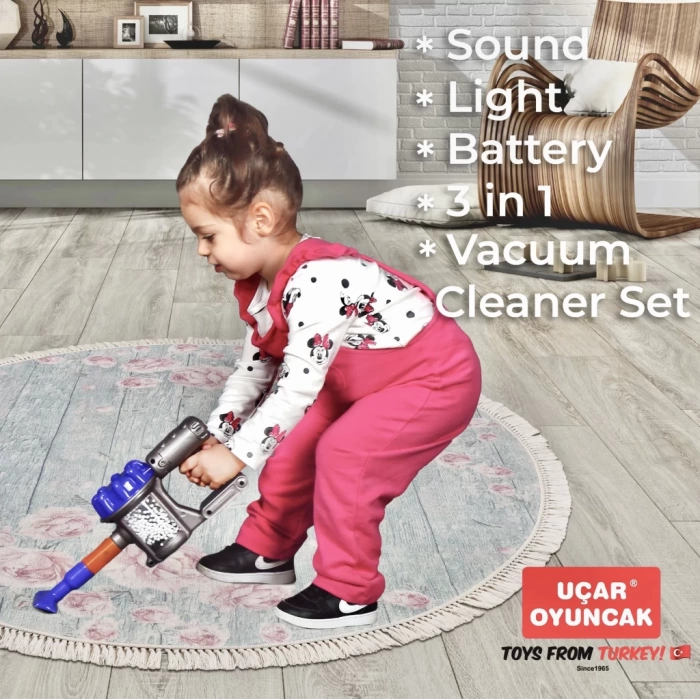 VACUUM CLEANER WITH BATTERY OPERATED (LIGHTS & SOUND)