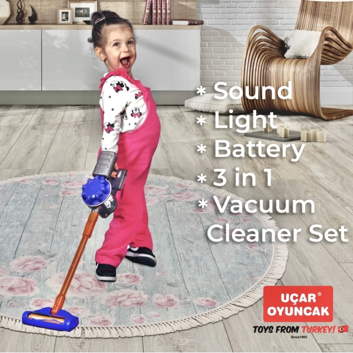 VACUUM CLEANER WITH BATTERY OPERATED (LIGHTS & SOUND)