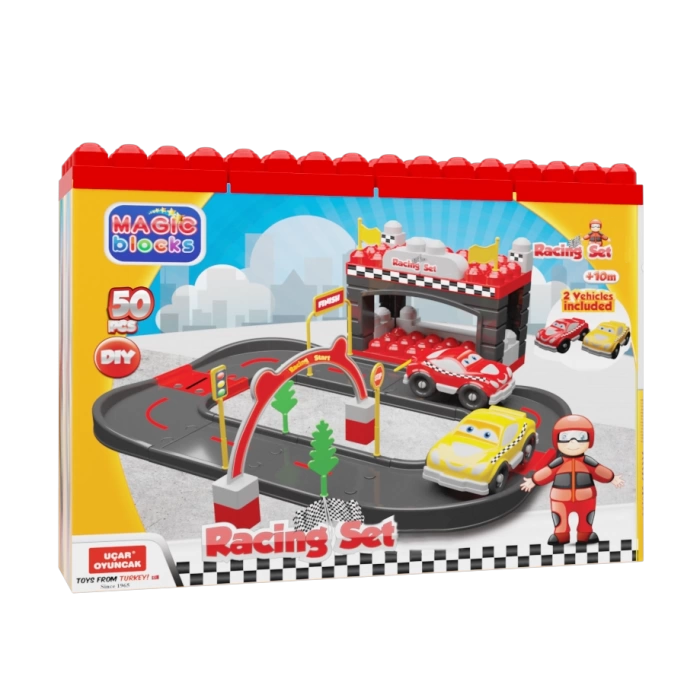 Magic Blocks Racing Set (50 Pieces)