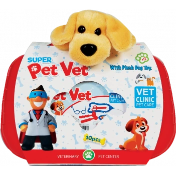 Super Veterinary Set 11 Pieces With Plush Dog
