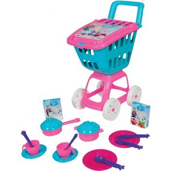Land of Ice Cream Shopping Trolley 48 cm & Kitchen Set 17 pcs