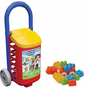 NEW Magic Blocks Shopping Trolley (55 cm) with 38 Pieces Block