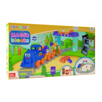 Magic Blocks Train Set (62 Pieces)
