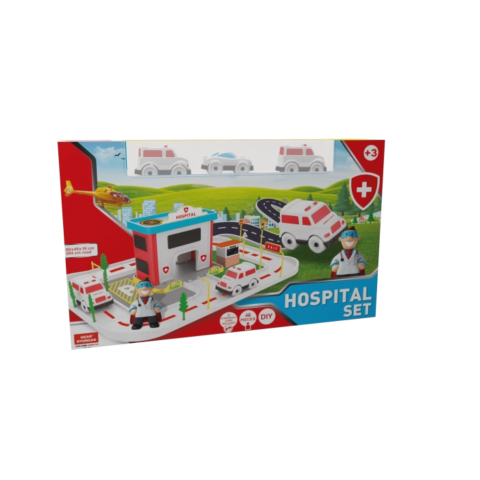 Uçar City Track with Hospital Station (46 Pieces)