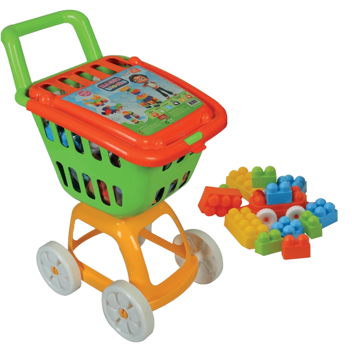 Magic Blocks Supermarket Trolley 47 cm (with hat) 38 Pieces Block