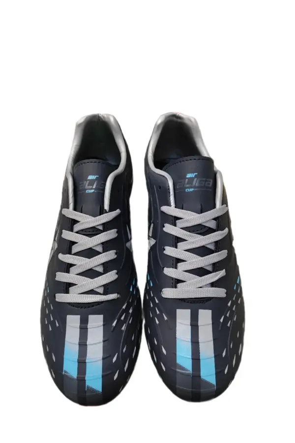 Air La Liga Siyah Mavi Akademik Futbol Ayakkabısı Halı Saha Krampon - 535