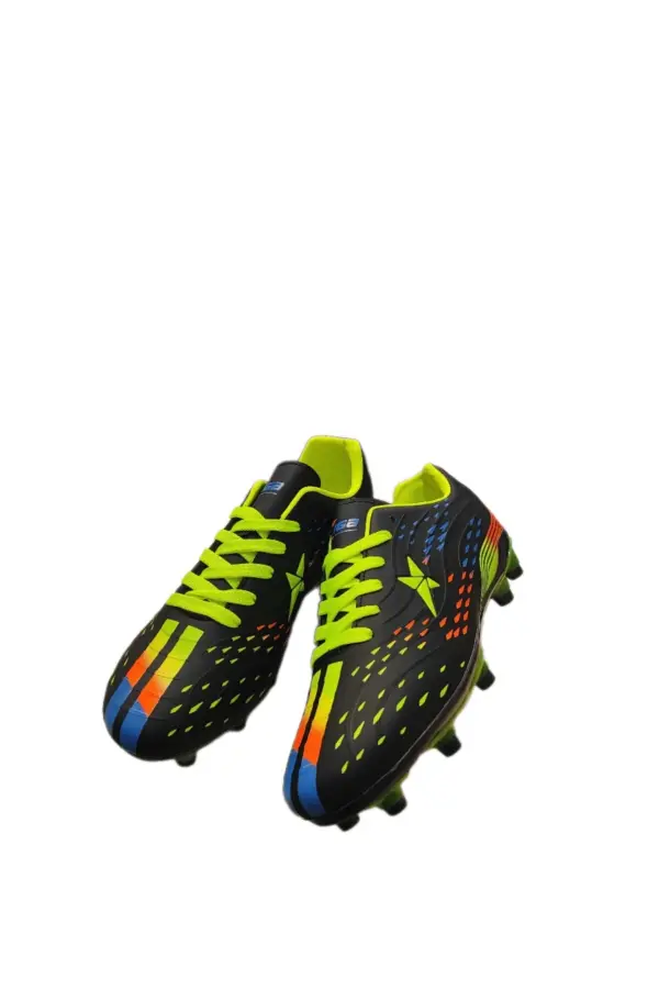 Air La Liga Siyah Yeşil Akademik Futbol Ayakkabısı Halı Saha Krampon - 535