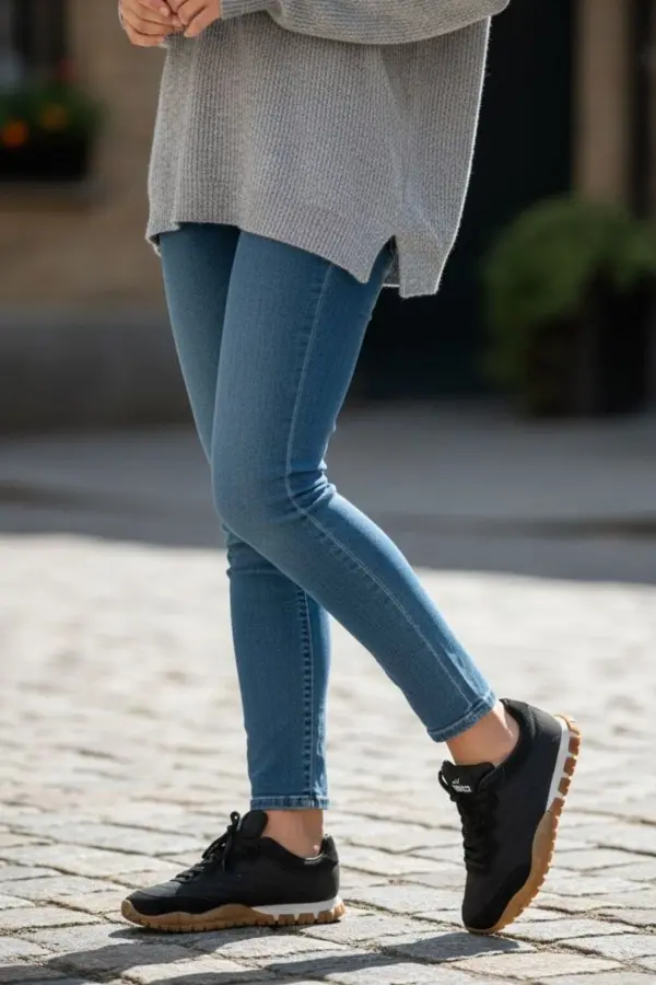 Muxa Unisex Siyah Sneaker - Hafif ve Esnek Günlük Ayakkabı - Kaymaz Taban