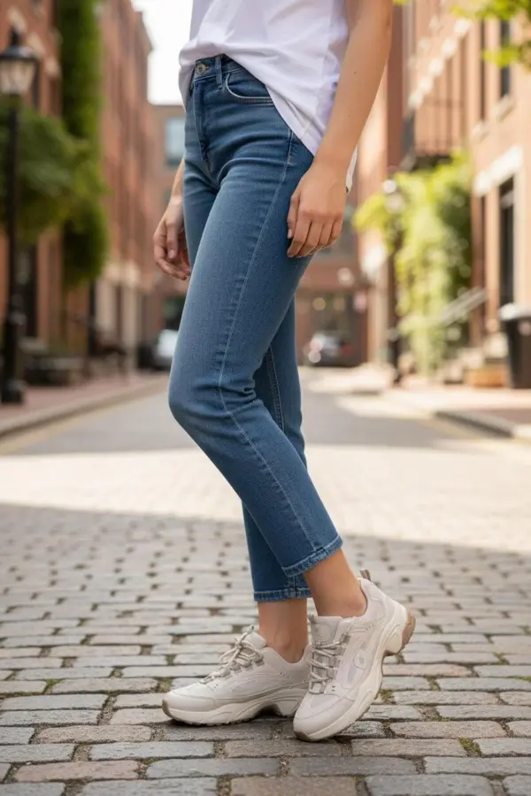 Nizie Retro Stil Bej Comfort Taban Kadın Sneaker Ayakkabı