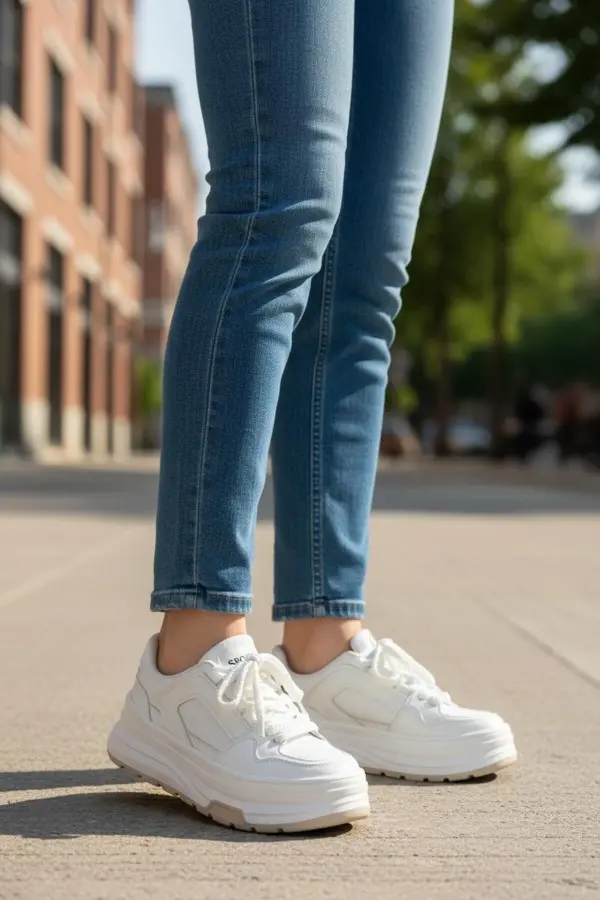 Ropee Street Style Yüksek Taban Beyaz Kadın Sneaker