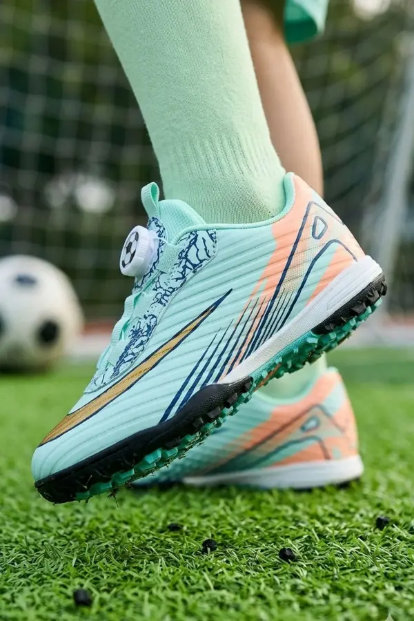 Mekanizmalı Çocuk Halı Saha Ayakkabısı - Hızlı Bağlama Sistemli Profesyonel Seri - ProKilit Junior Yeşil