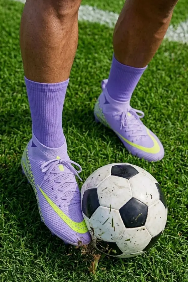 AirBoom Erkek Halı Saha Ayakkabısı - Çim Saha Ayakkabısı Lila Krampon - 610