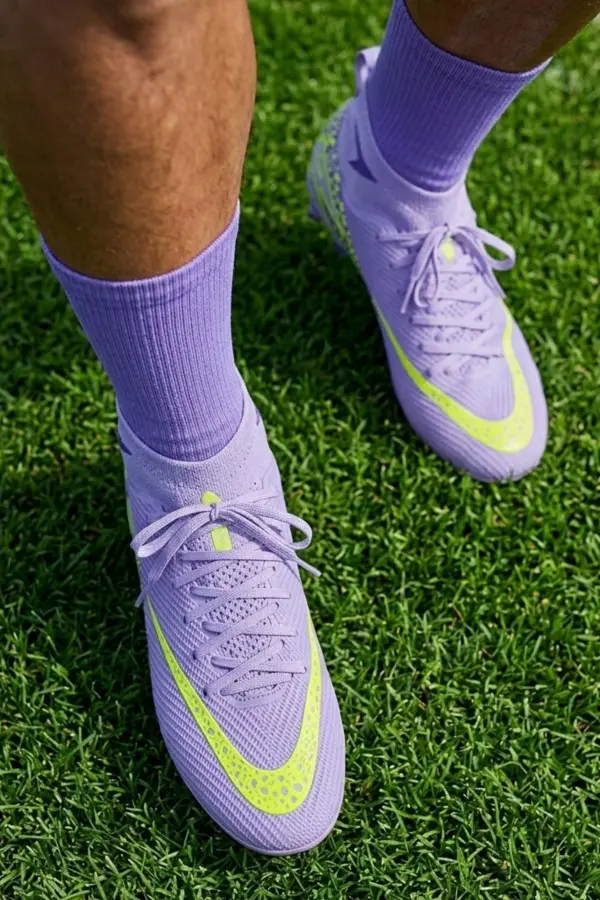 AirBoom Erkek Halı Saha Ayakkabısı - Çim Saha Ayakkabısı Lila Krampon - 610