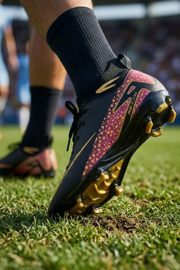 AirBoom Erkek Halı Saha Ayakkabısı - Çim Saha Ayakkabısı Siyah Krampon - 610