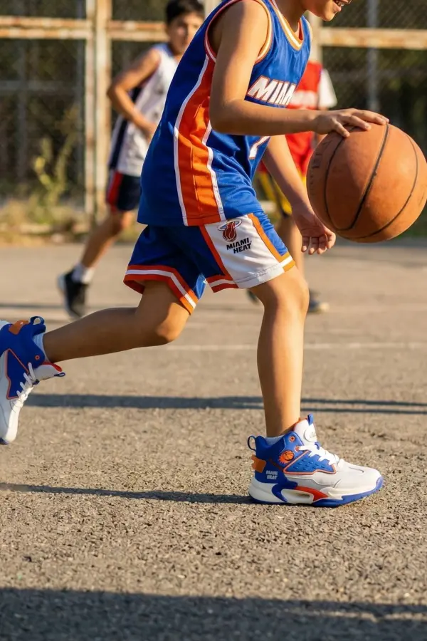Garnett Profesyonel Görünümlü Çocuk Lacivert Basketbol Ayakkabısı - Yüksek Taban Konforlu Model