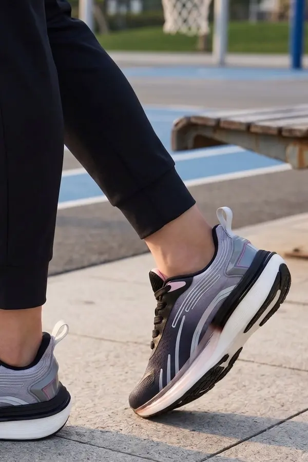 Terra-Glide Siyah Pembe Bağcıksız Kadın Koşu ve Yürüyüş Ayakkabısı