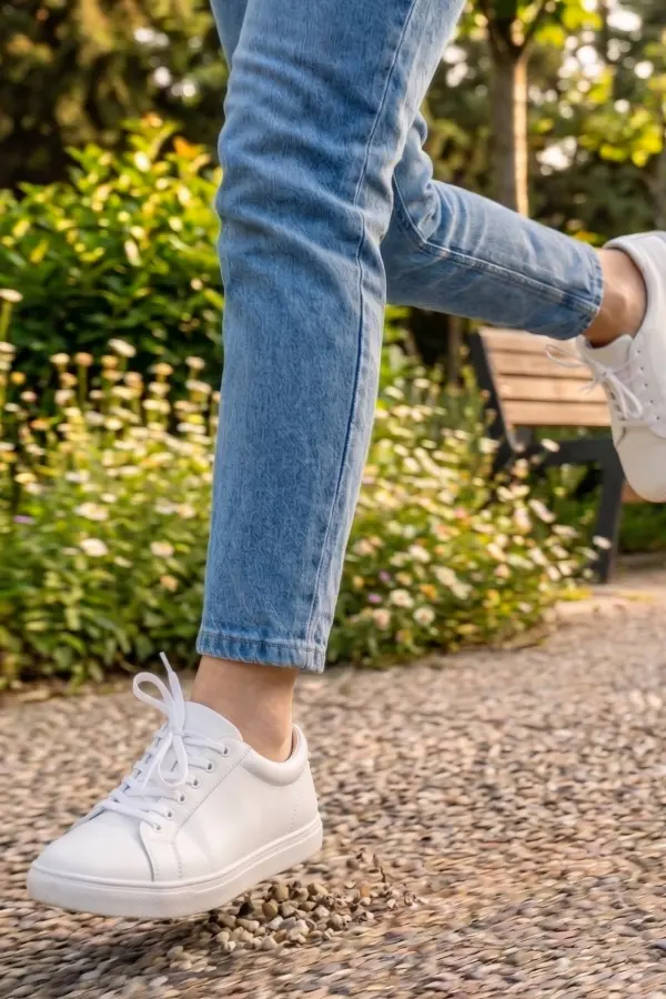 Lotus Comfort-Walk Beyaz Kadın Kalın Taban Günlük Spor Ayakkabı