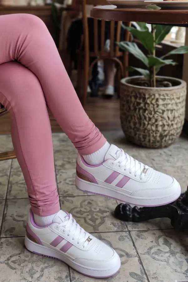 Lavender Dream Urban Classic Beyaz Mor Kadın Yürüyüş Ayakkabısı