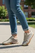 Muxa Unisex Bej Sneaker - Hafif ve Esnek Günlük Ayakkabı - Kaymaz Taban