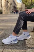 Air-Cushion Pro: Fileli Kadın Hafif Koşu ve Yürüyüş Ayakkabısı - Beyaz