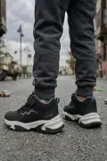 Titan Mini - Cırt Cırtlı Dayanıklı Unisex Çocuk Spor Ayakkabı - Siyah