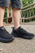 Pure Black Ultra Hafif Nefes Alabilir Çocuk Spor Ayakkabı - Siyah