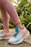 Terra-Glide Beyaz Pembe Bağcıksız Kadın Koşu ve Yürüyüş Ayakkabısı