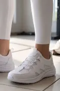 Velentia Esnek Örgü Günlük Kadın Spor Ayakkabı Beyaz