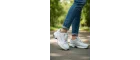 Nizie Retro Stil Beyaz Comfort Taban Kadın Sneaker Ayakkabı