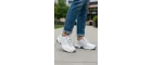 Nizie Retro Stil Beyaz Comfort Taban Kadın Sneaker Ayakkabı