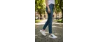 Meengi Unisex Beyaz Siyah Detaylı Günlük Spor Ayakkabı - Sneaker