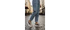 Meengi Unisex Bej Siyah Detaylı Günlük Spor Ayakkabı - Sneaker