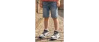 Eveji Lacivert Beyaz Çocuk Basketbol Ayakkabısı - Yüksek Bilekli Cırt Cırtlı Sneaker
