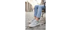 Meengi Unisex Beyaz Yeşil Detaylı Günlük Spor Ayakkabı - Sneaker