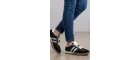 Asorti Unisex Siyah Süet Detaylı Retro Sneaker - Klasik Kauçuk Tabanlı Günlük Spor Ayakkabı