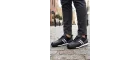 Premium Serisi Siyah Beyaz Çizgili Unısex Sneaker – Günlük Spor Ayakkabı