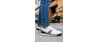 Premium Serisi Beyaz Siyah Çizgili Unısex Sneaker – Günlük Spor Ayakkabı