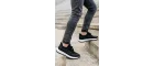 StratoMesh Siyah Kalın Tabanlı Erkek Spor Ayakkabı – Rahat Günlük Sneaker